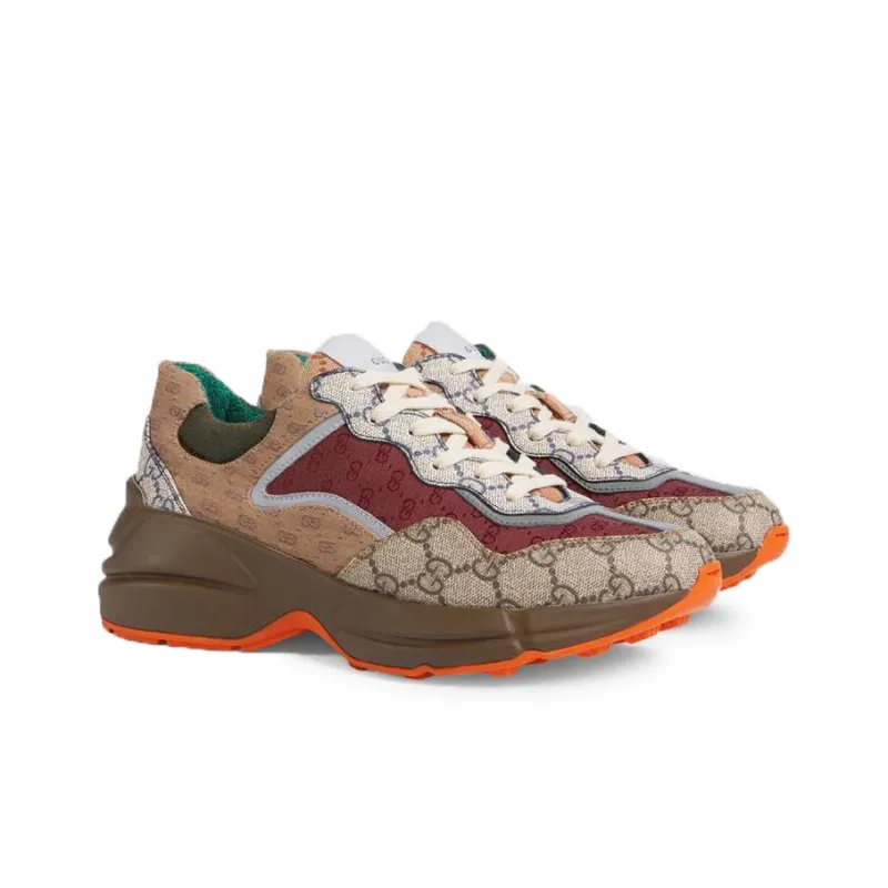 GUCCI Women's Gg Rhyton 'Beige Brick Red' Women's-2
