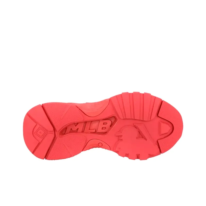 MLB Big Ball Chunky Cushioned Slip Resistant Height Increasing Low Top Chunky Sneakers Unisex Red-4