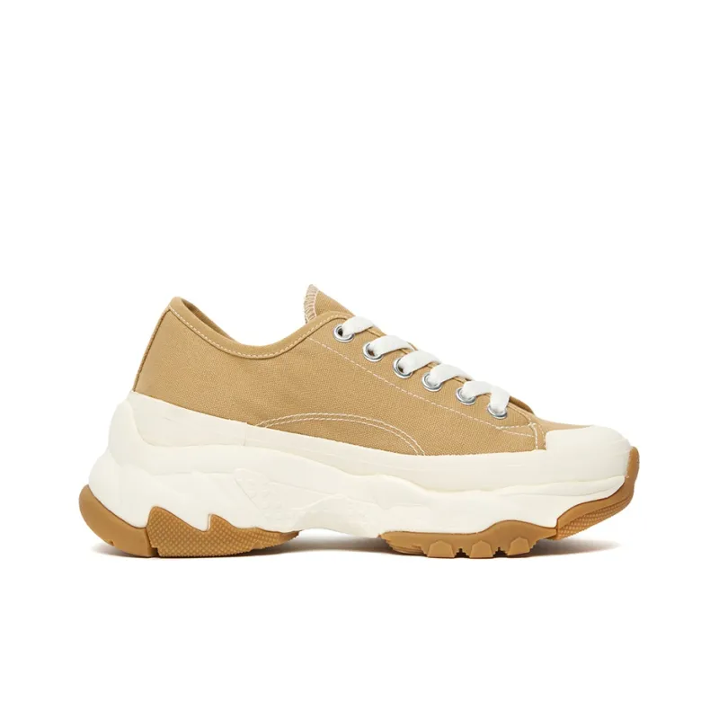 MLB Chunky Low Slip Resistant, Abrasion Resistant, Lightweight Low Top Chunky Sneakers Unisex Yellow White-1