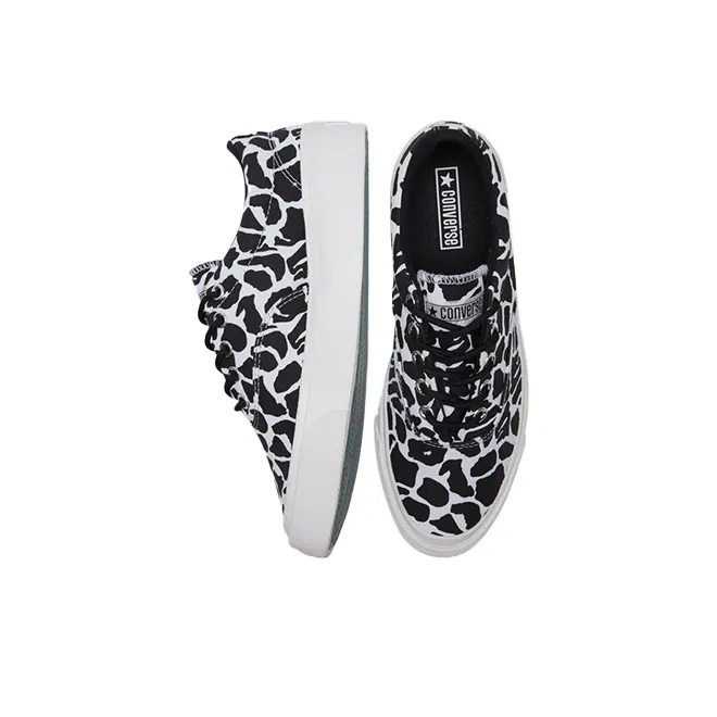 Converse Skidgrip Stylish Low Top Casual Canvas Shoes Black Gray Printing 'Black Gray'-4