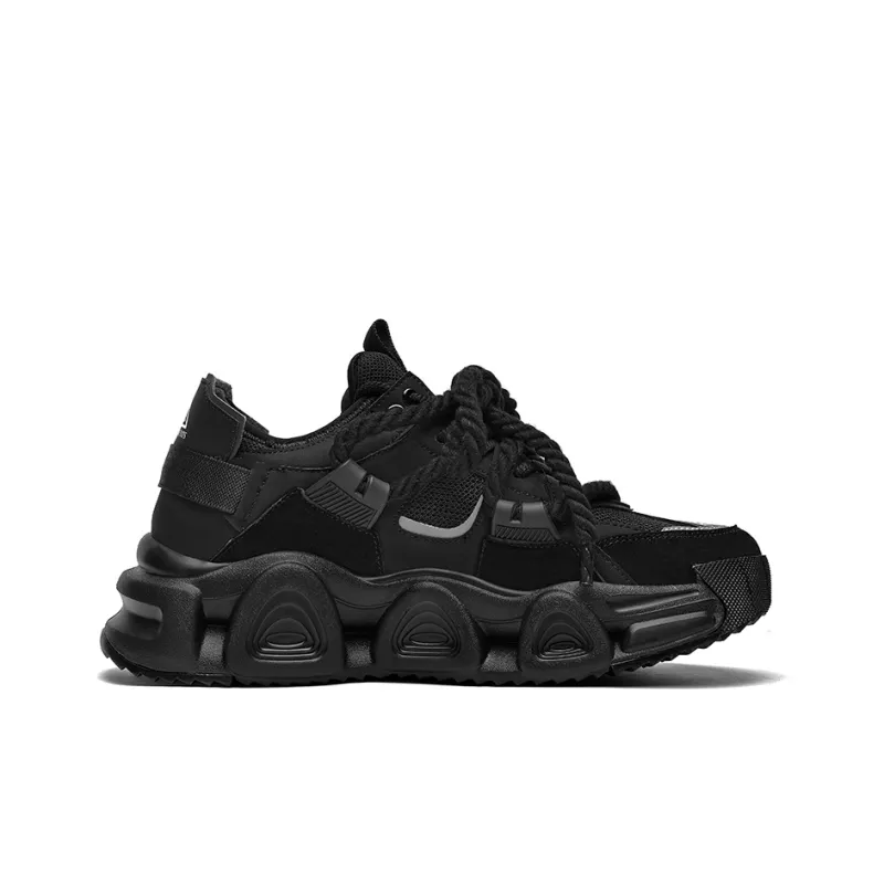 Masongarments Storm 1 Height Increasing Wear-Resistant Low-Top Chunky Sneakers Unisex Black-2
