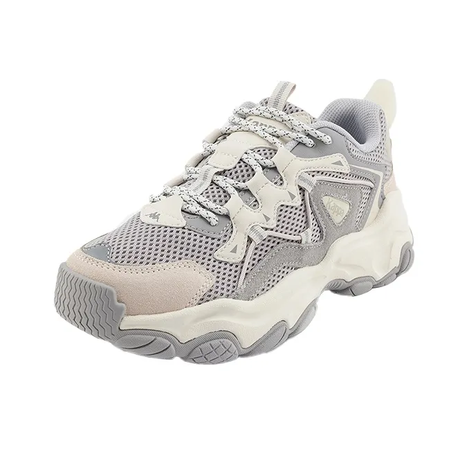 Kappa Breathable Coverage Low Top Chunky Sneakers Unisex Gray-1