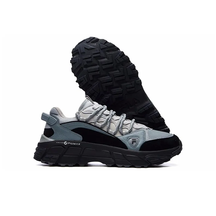 FILA FUSION Sky Runner Cushioning Anti-Slip Wear-Resistant Breathability Low-Top Chunky Sneakers Men's Medium Gray-5