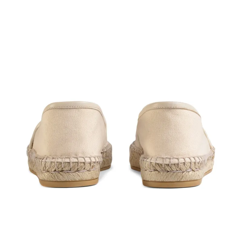 GUCCI Women's Logo Canvas Espadrilles 'Off White' Women's-4