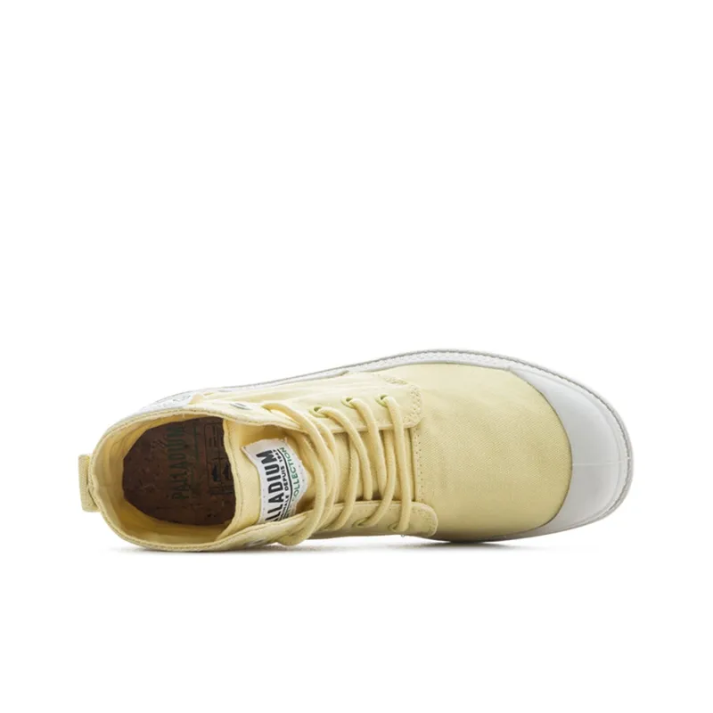 Palladium The Pampa Organic Wear Resistant Slip Resistant High Top Canvas Shoes Unisex Yellow-2