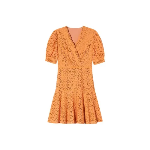 YINER GoodLand Short-Sleeved Dresses Women's Pumpkin Orange