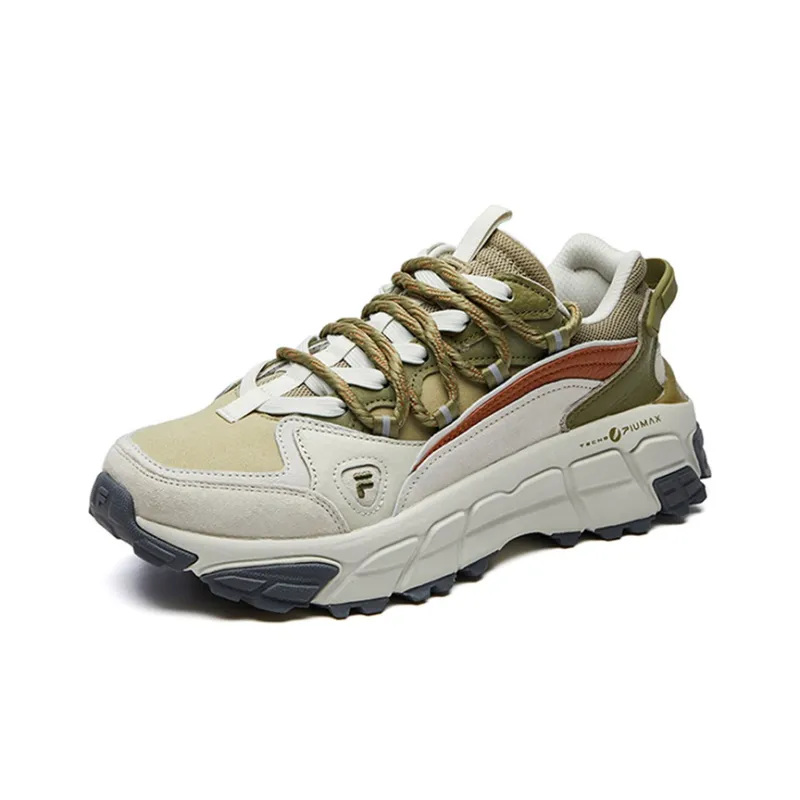 FILA FUSION Skyrunner Cushioning Anti Slip Wear Resistant Breathability Low Top Chunky Sneakers Women's Canvas Green-1