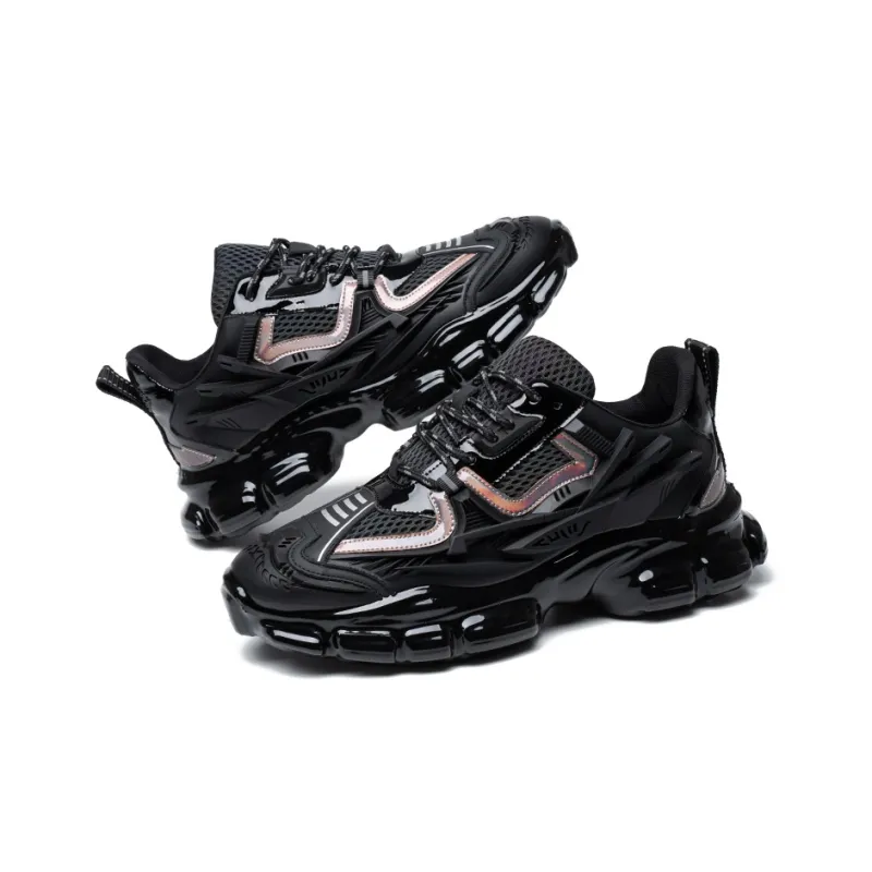 YEDANI Low Top Chunky Sneakers Men's Black-3