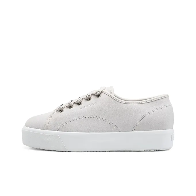 SUPERGA Slip Resistant, Abrasion Resistant, Thermal, Height Increasing Low Top Canvas Shoes Women's Gray-0