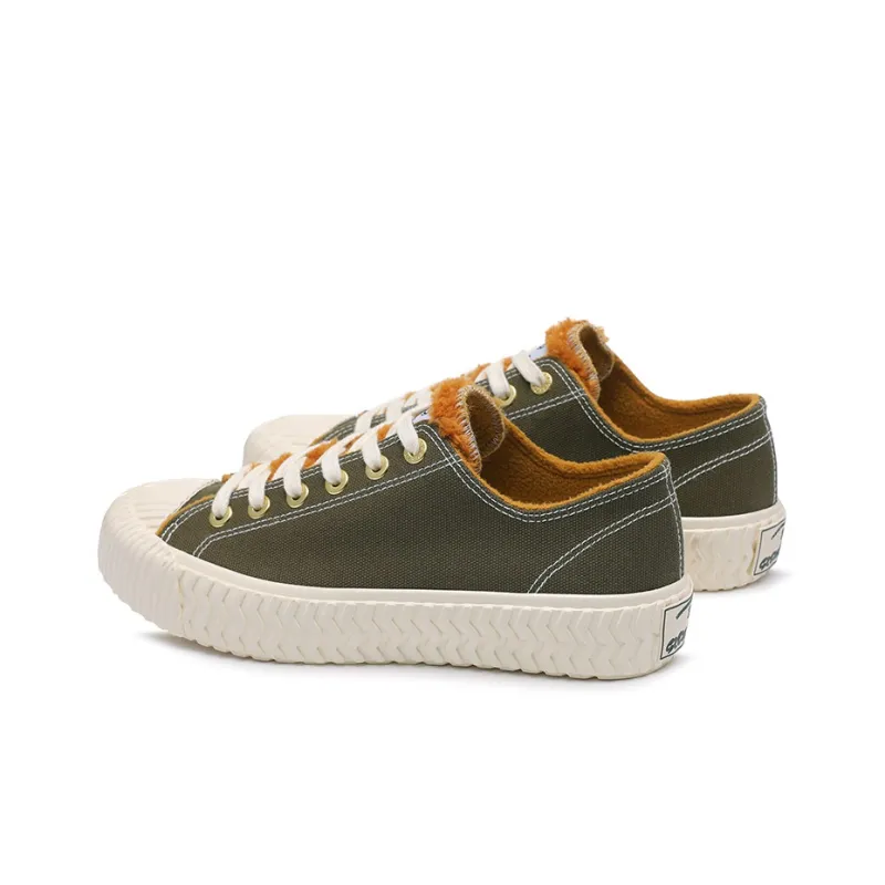 Excelsior Canvas Shoes Unisex Low Top Winter Moss Green-2