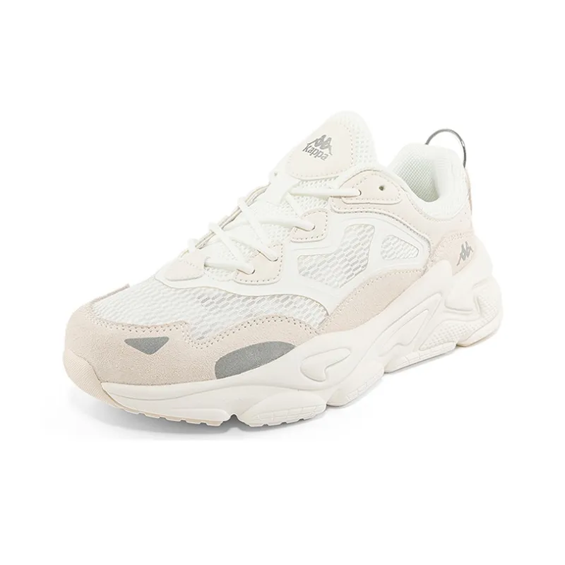 Kappa Cushioning, Slip Resistant, And Abrasion Resistant Low Top Chunky Sneakers Unisex White-1