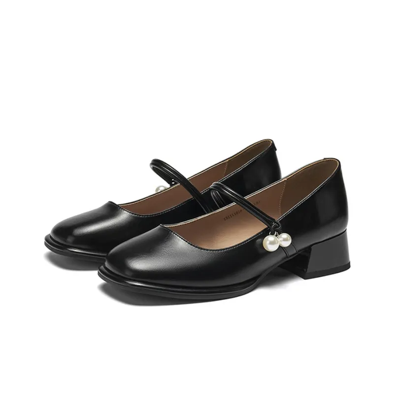 GEMEIQ Mary Jane Shoes 3.8cm Women's Black-1