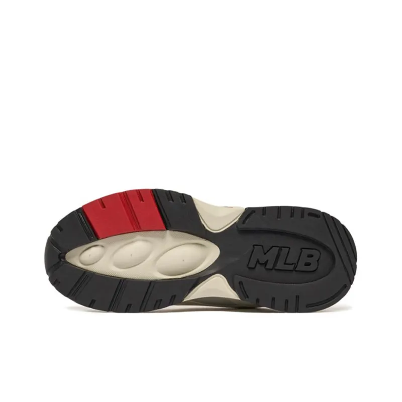 MLB Big Ball Chunky Anti Slip Wear Resistant Low Top Chunky Sneakers Unisex Beige Purple-5
