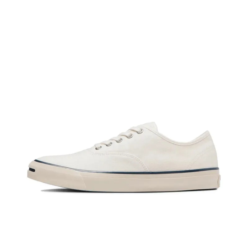 Converse Jack Purcell Us Windjammer Anti Slip Wear Resistant Low Top Canvas Shoes Unisex White Japan Version-0