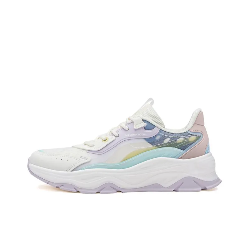 361° Yanwu Casual Shoes Women's Low Top Feather White/Light Lavender Purple-0