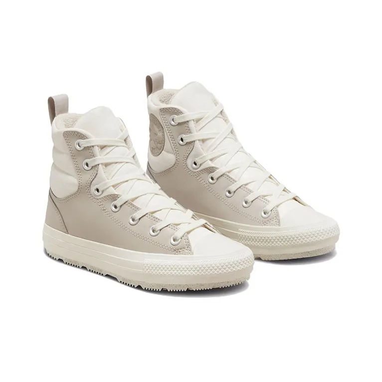 Converse Chuck Taylor All Star Berkshire Boot Abrasion Resistant High Top Canvas Shoes Unisex White Brown-2