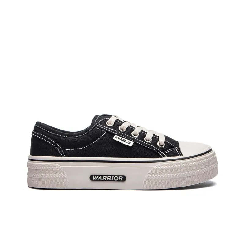 Warrior Low Top Canvas Shoes Women's Black-1