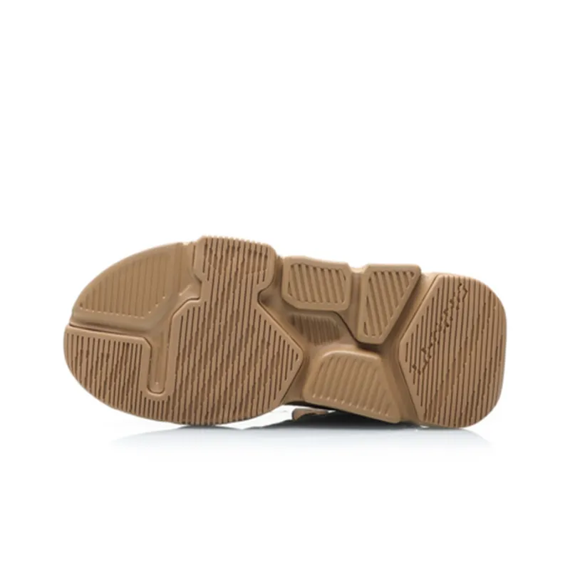 LiNing Hanjia Abrasion Resistant Breathable Low Top Chunky Sneakers Men's Wheat-4