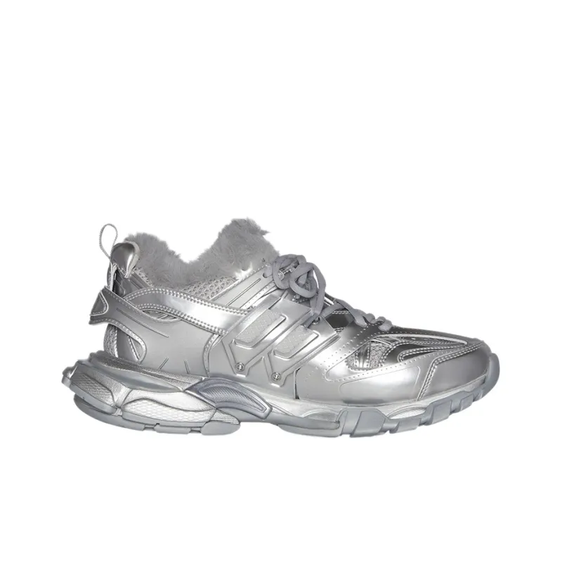 Balenciaga Track Faux Fur Silver-1