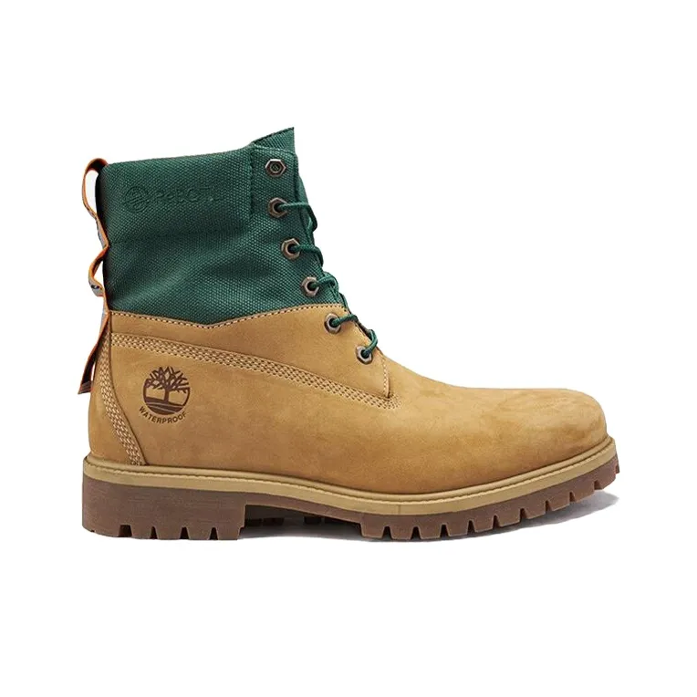 Timberland 6 Inch Premium Waterproof ReBOTL Wide Fit Boot 'Wheat Nubuck And Fabric'-1