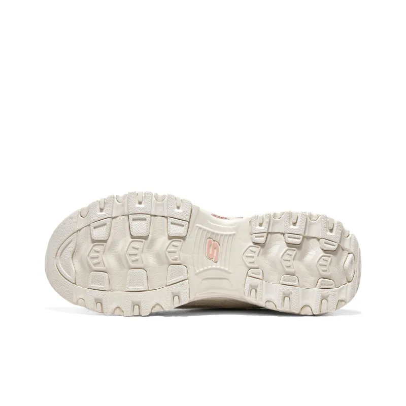 Skechers D'Lites 1.0 Chunky Sneakers Women's Low Top Beige/White/Blue-5