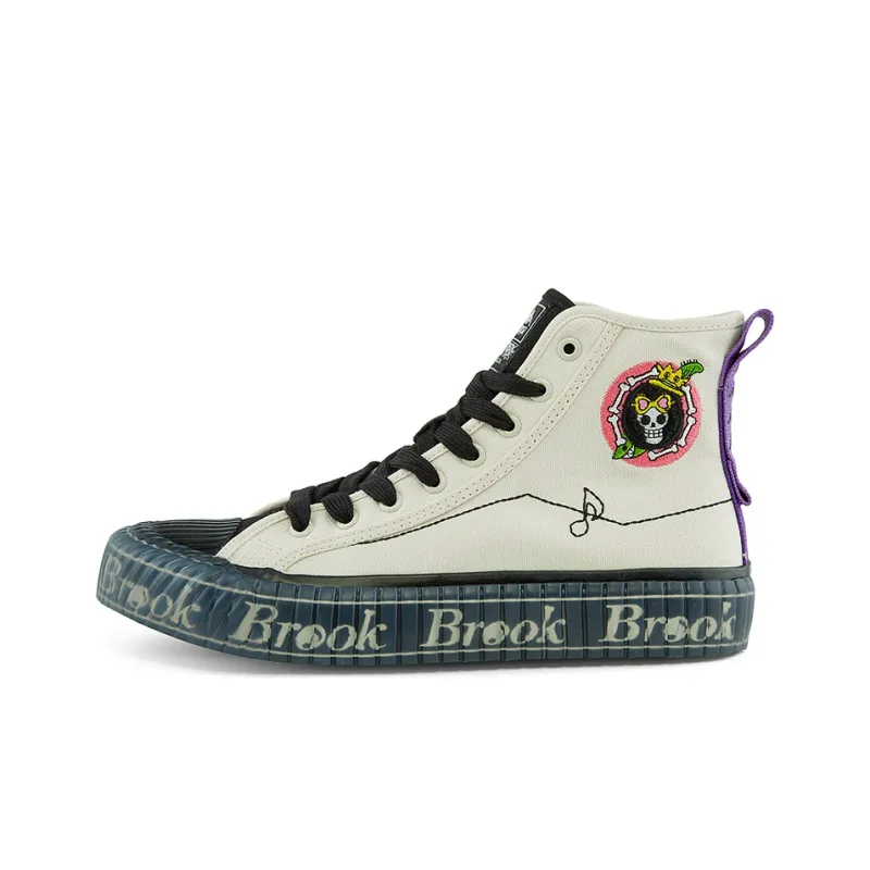 Kappa One Piece Anti Slip Wear Resistant Breathable Coverage High Top Canvas Shoes Unisex Ecru-0