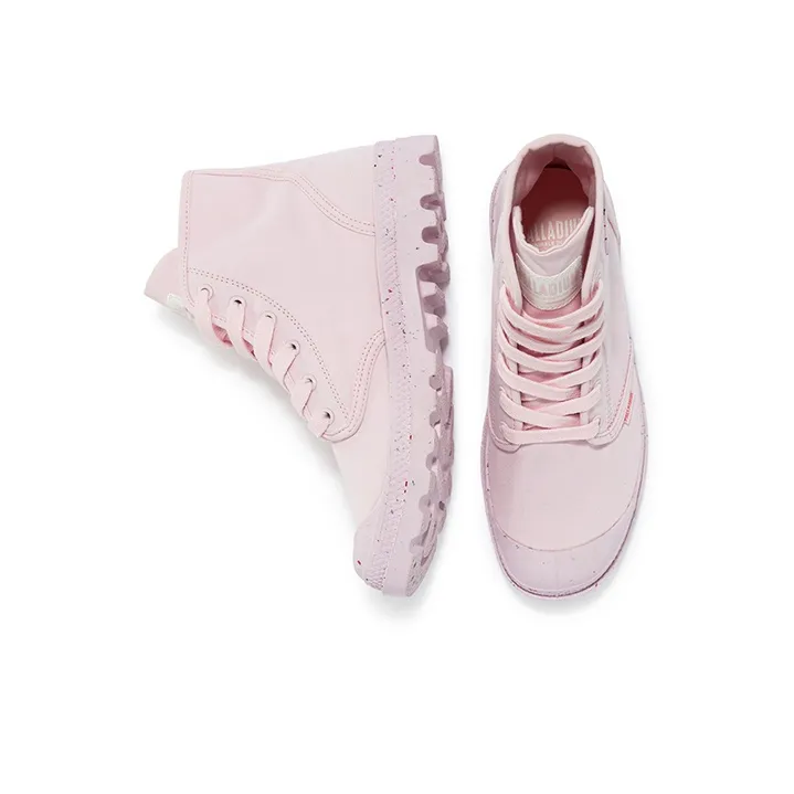 Palladium Pampa Hi Icecream Breathable Wear-Resistant Slip-Resistant High-Top Canvas Shoes Unisex Light Pink-3