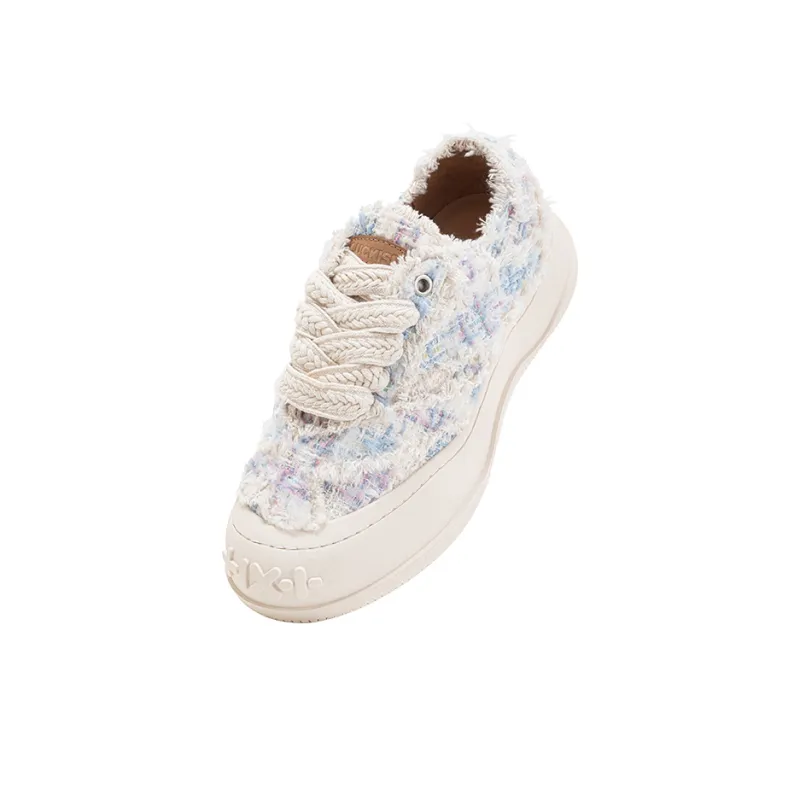 LUCKISLE Step By Step Lotus Lucky Shoes Low-Top Canvas Shoes Unisex Dopamine Blue-3