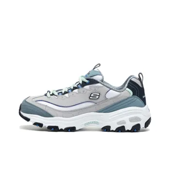 Skechers D Lites 1.0 Low Running Shoes Grey/Blue Women's