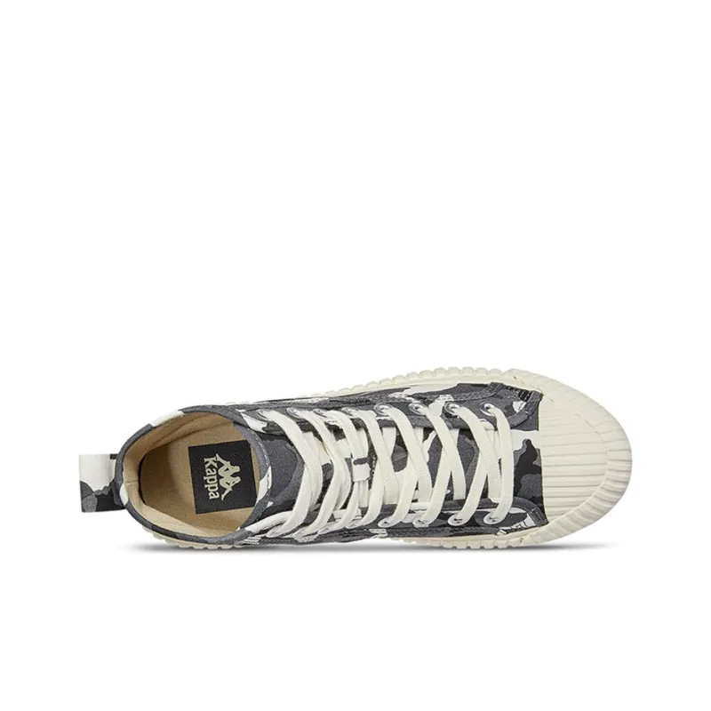 Kappa Anti-Slip Wear-Resistant High-Top Canvas Shoes Unisex Camouflage Blue-2