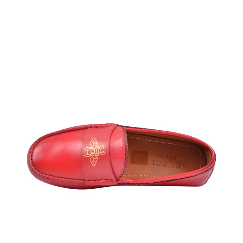 GUCCI Gommino Loafers Women's Red-1