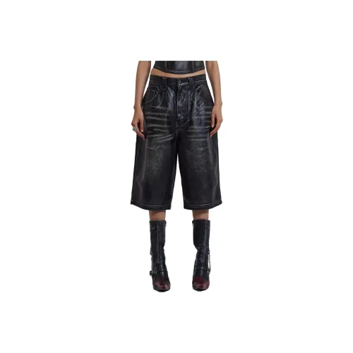 Jaded London Casual Shorts Unisex Washed Black