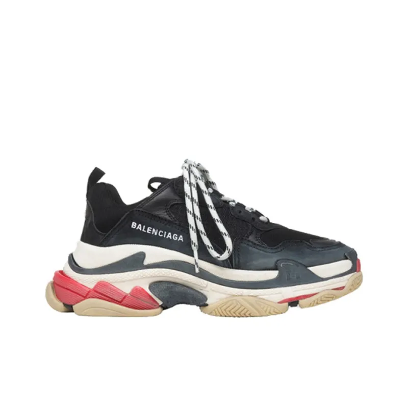 Balenciaga Women's Triple S Sneaker 'Black Red'-1