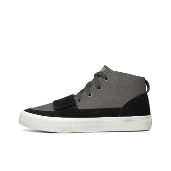 Skechers Slip Resistant, Abrasion Resistant, Breathable Mid Top Canvas Shoes Men's Charcoal