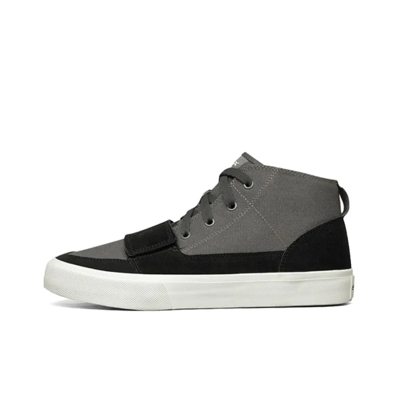 Skechers Slip Resistant, Abrasion Resistant, Breathable Mid Top Canvas Shoes Men's Charcoal-0