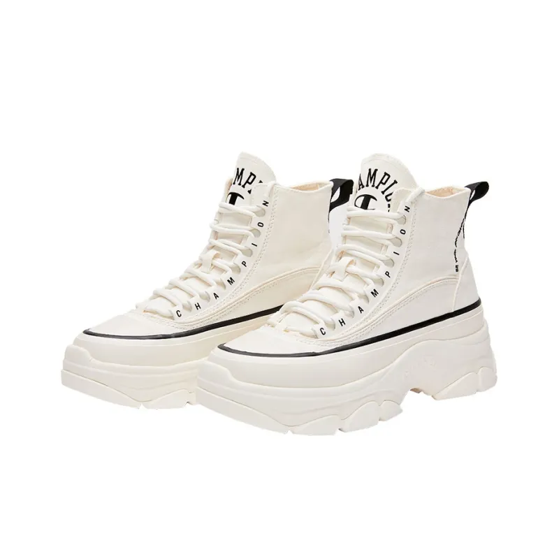Champion Canvas Shoes Women's High Top White-2
