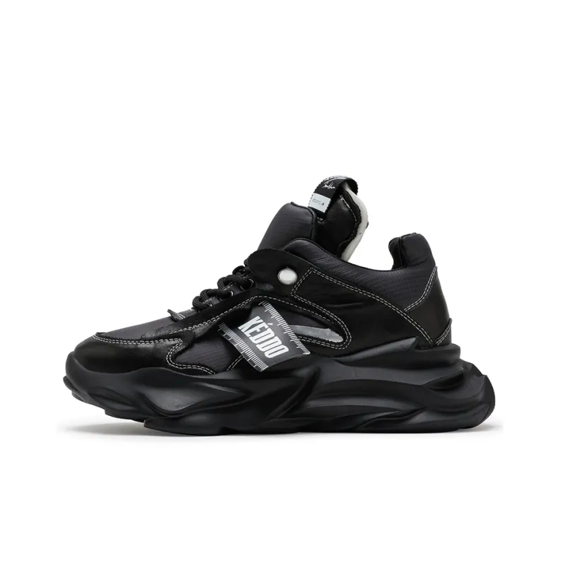 KEDDO Chunky Sneakers Unisex Low Top Black-0