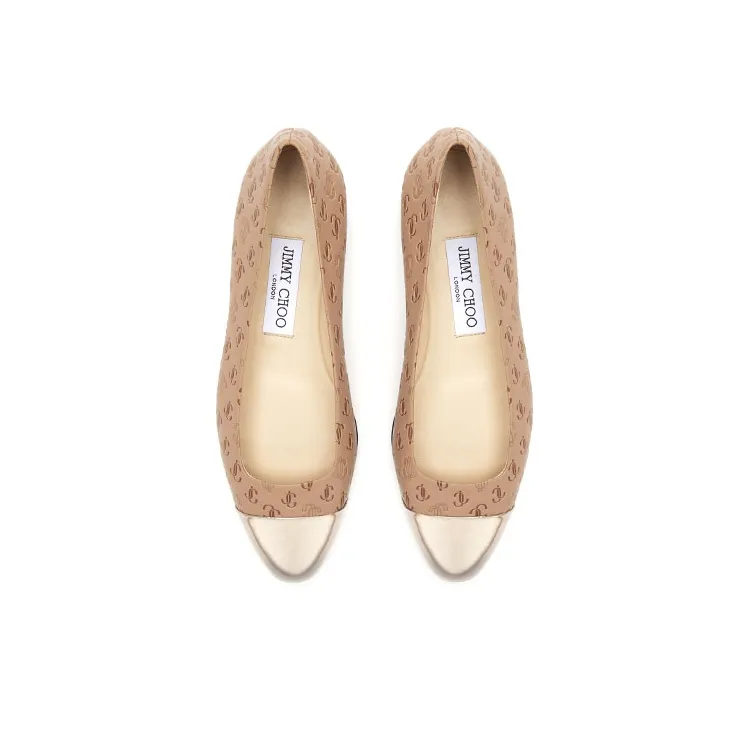 Jimmy Choo Watson Flat JC Women's Casual Shoes Women's Caramel-4