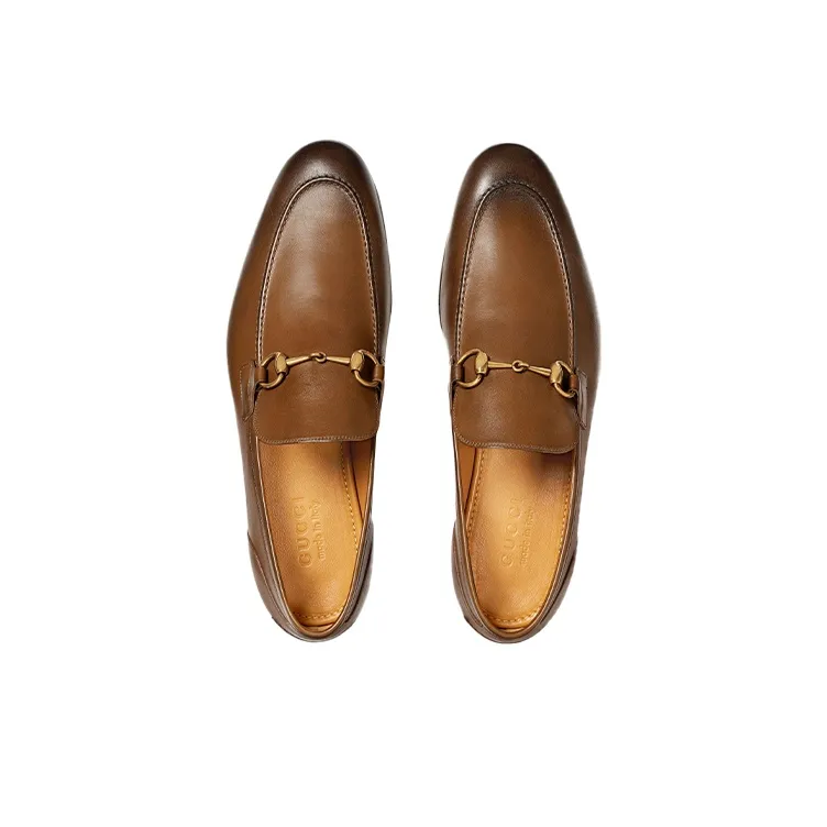 GUCCI Jordaan Leather Loafers-3