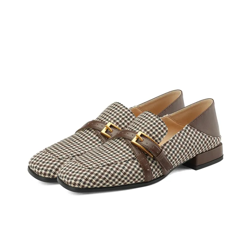 Naiyee Women's Casual Shoes Women's Low Top Black/Brown/Plaid-5