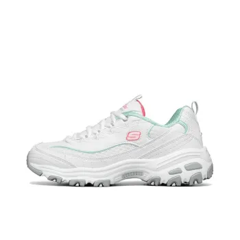 Skechers D'LITES 1.0 Cushioning Anti Slip Wear Resistant Breathability Low Top Chunky Sneakers Women's White