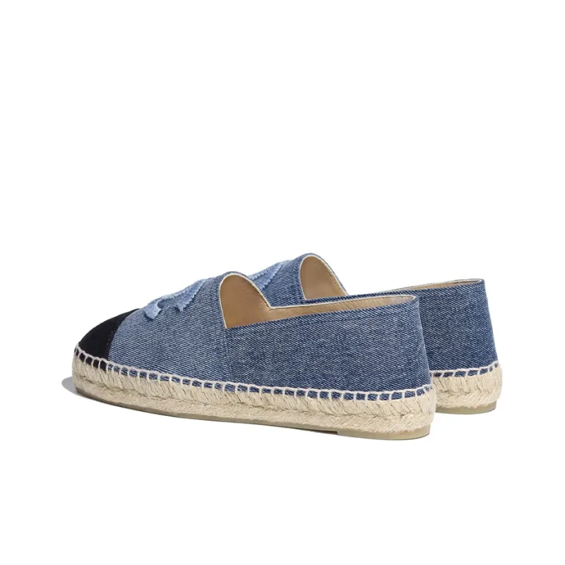 CHANEL Espadrilles Women's Denim Blue-4