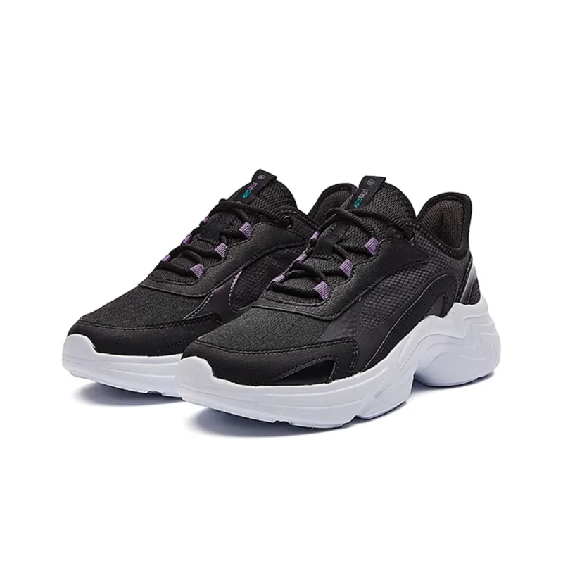 361° Chunky Sneakers Women's Low Top Obsidian Black/Crust Gray-3