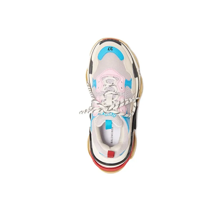 Balenciaga Triple S 'White Blue Pink' 2019 Women's-2