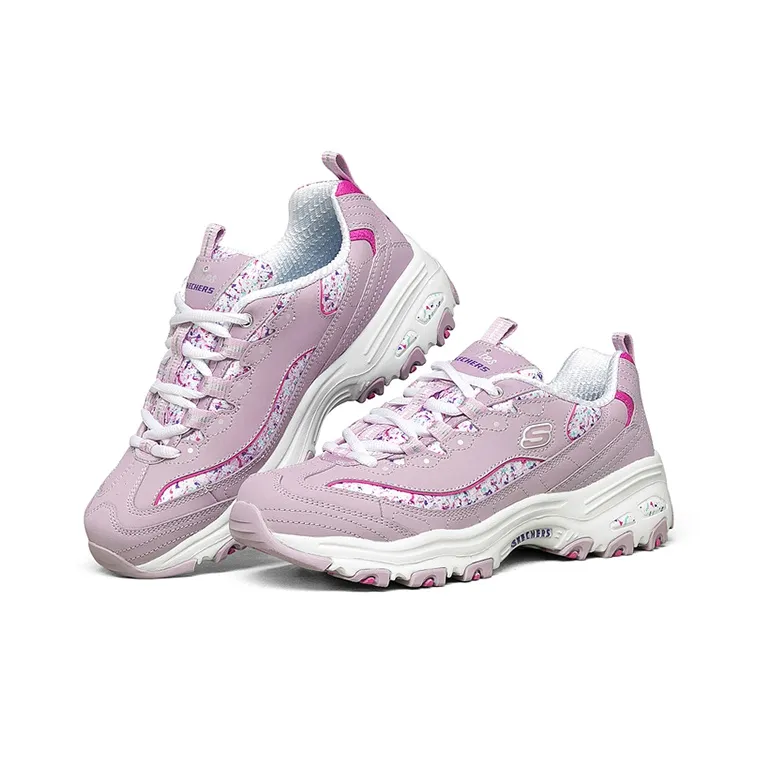 Skechers D'Lites Dad Shoes Red Women's-3