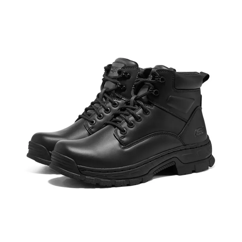 Skechers Relaxed Fit ELG13 Abrasion Resistant Ankle Length Outdoor Boots Men's Black-2