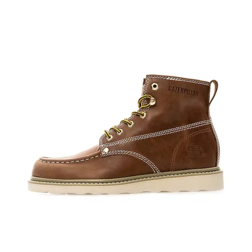 CAT Outdoor Boots Men Brown Yellow