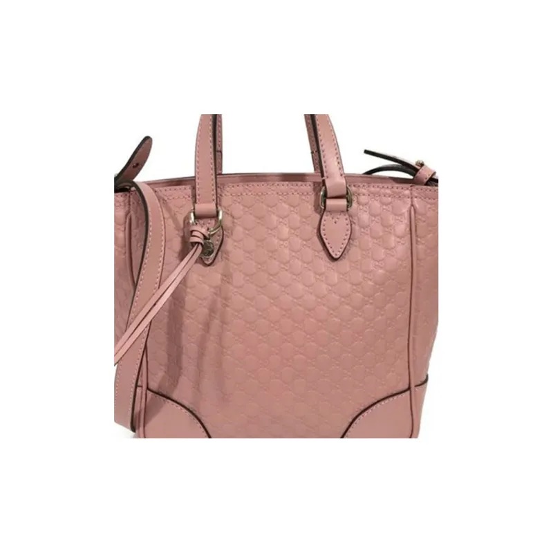 GUCCI Leather Tote Bag Shopping Bag Shoulder Bag Crossbody Bag Handbag Small Size Women's Pink-4