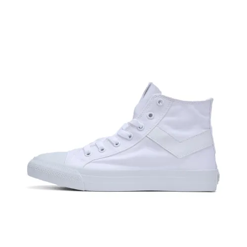 Pony Shooter Canvas Shoes Men High-Top White