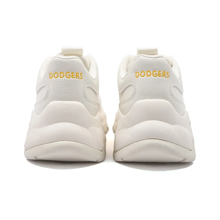 MLB Big Ball Chunky Planet Cushioned Slip Resistant Abrasion Resistant Low Top Chunky Sneakers Unisex White Orange-3